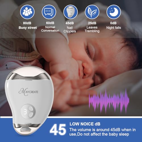 MAYCREATE® USB Baby Nail Trimmer with LED Light 2 in 1 Cordless Clipper Filer Dual Head Rechargeable 3 Speeds Safe Electric for Kids Adults 3PCS MAYCREATE® USB Baby Nail Trimmer with LED Light 2 in 1 Cordless Clipper Filer Dual Head Rechargeable 3 Speeds Safe Electric for Kids Adults 3PCS